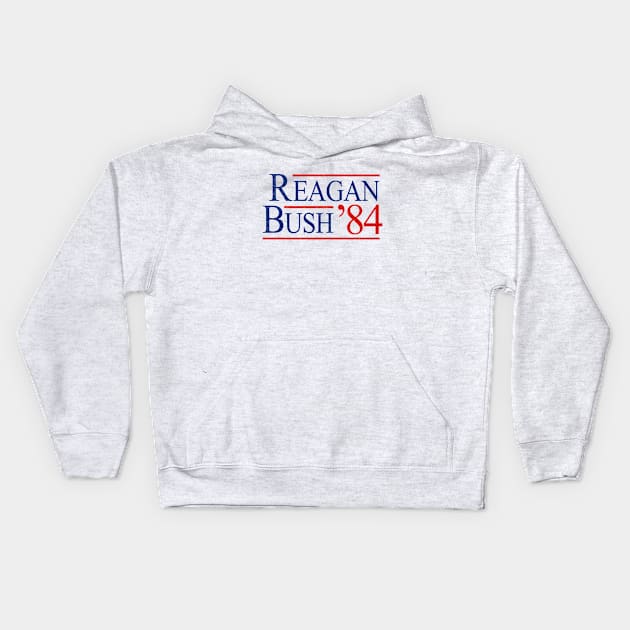 Reagan Bush ‘84 Kids Hoodie by BodinStreet